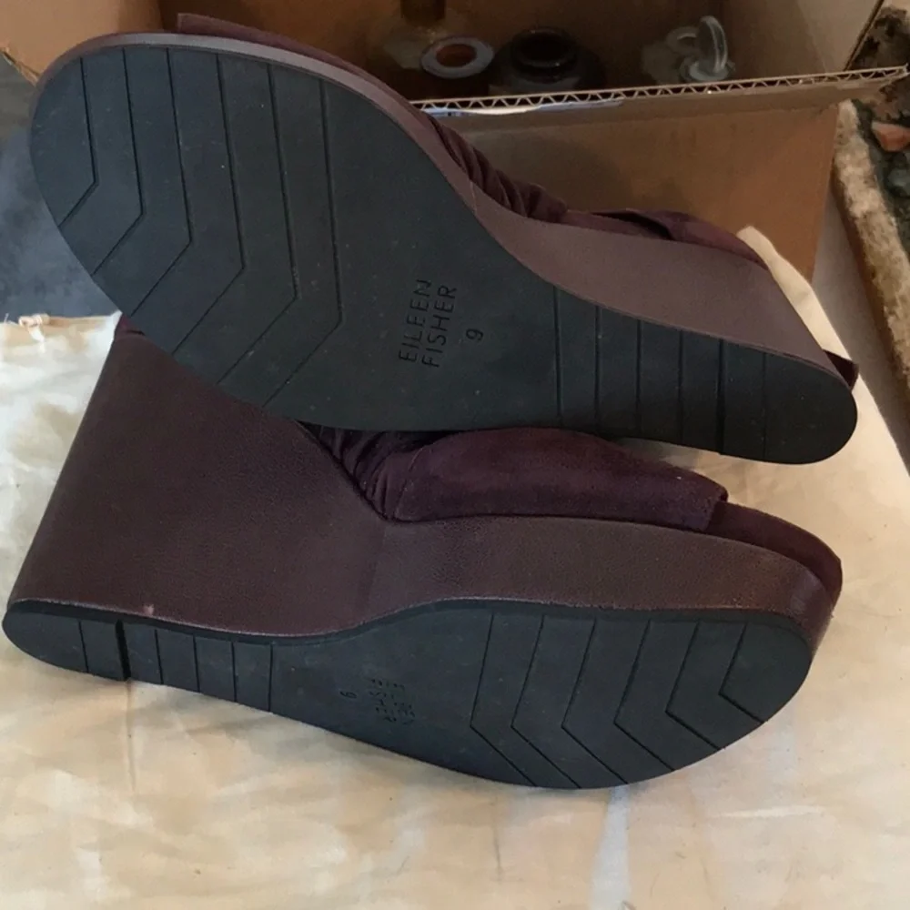 Eileen Fisher Bella BURGUNDY Platforms Burgundy Genuine Leather MONOCHROMATIC